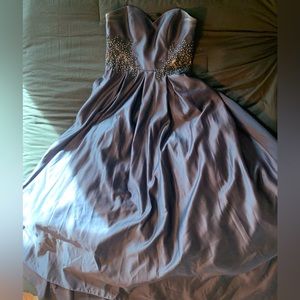 Deep navy prom dress